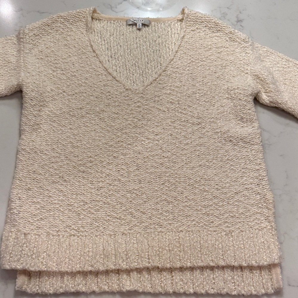 Milly V Neck Knit Sweater